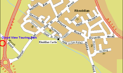 Rhuddlan Town Map